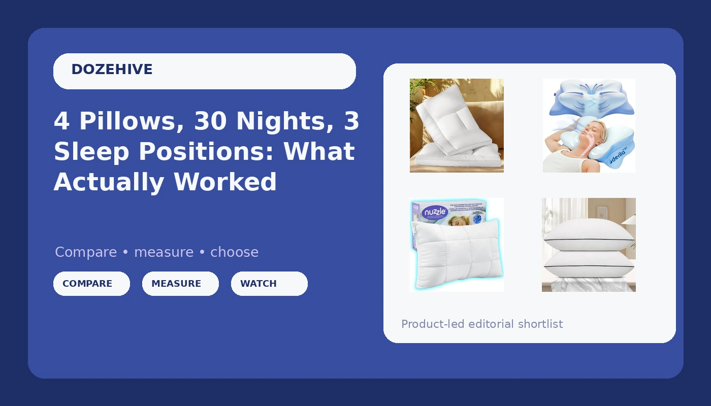 4 Pillows, 30 Nights, 3 Sleep Positions: What Actually Worked