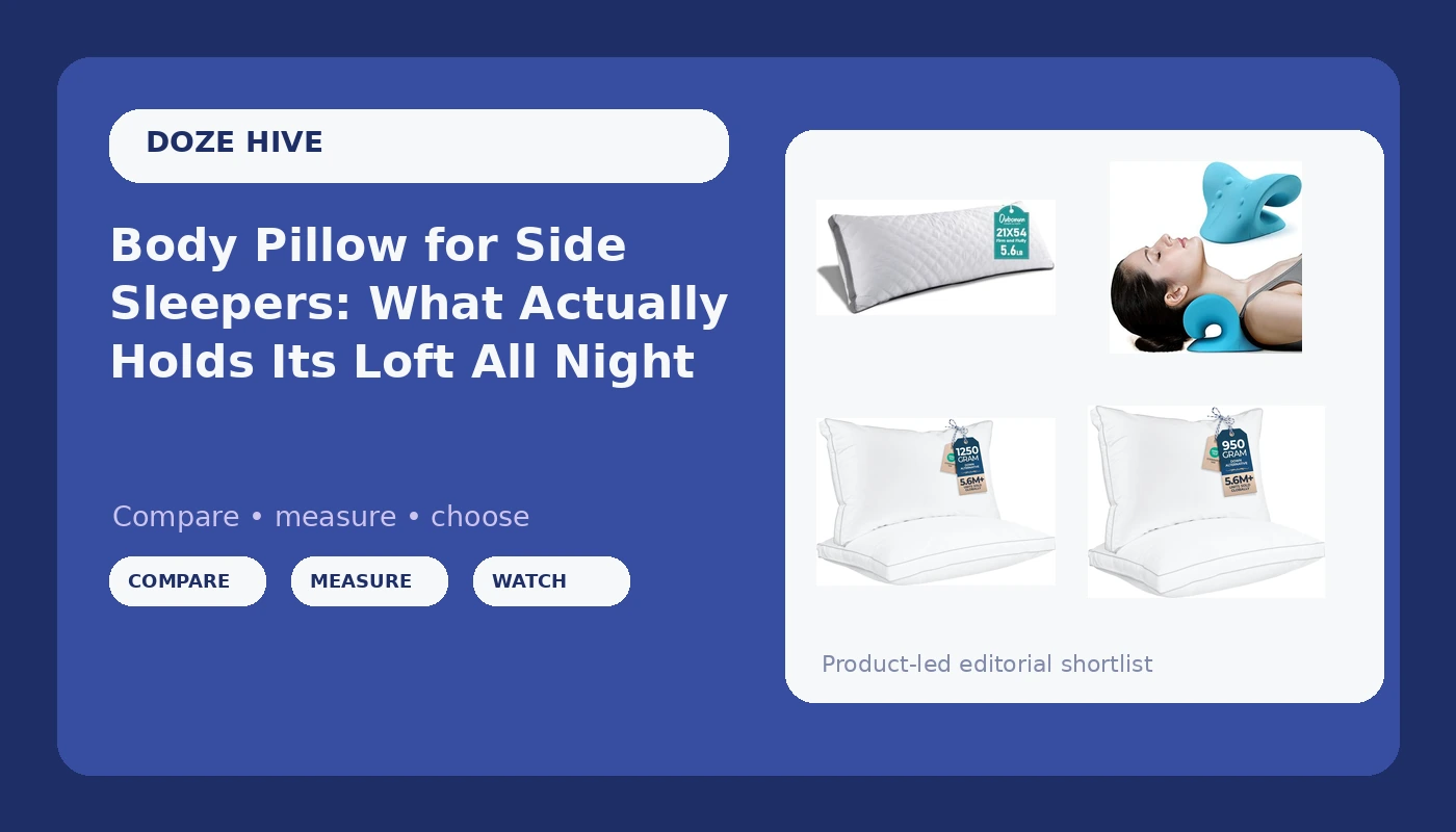 Body Pillow for Side Sleepers: What Actually Holds Its Loft All Night