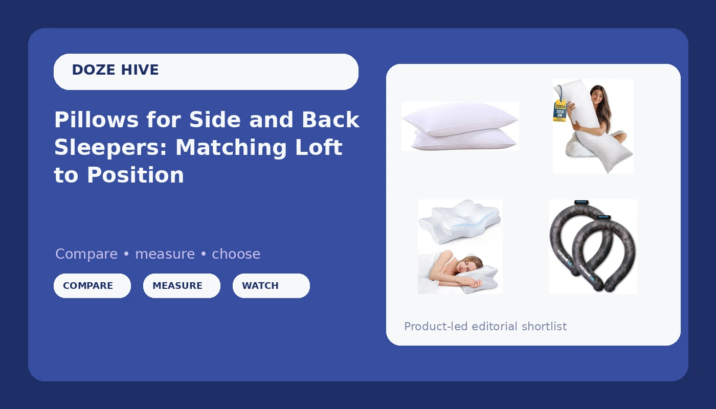 Pillows for Side and Back Sleepers: Matching Loft to Position