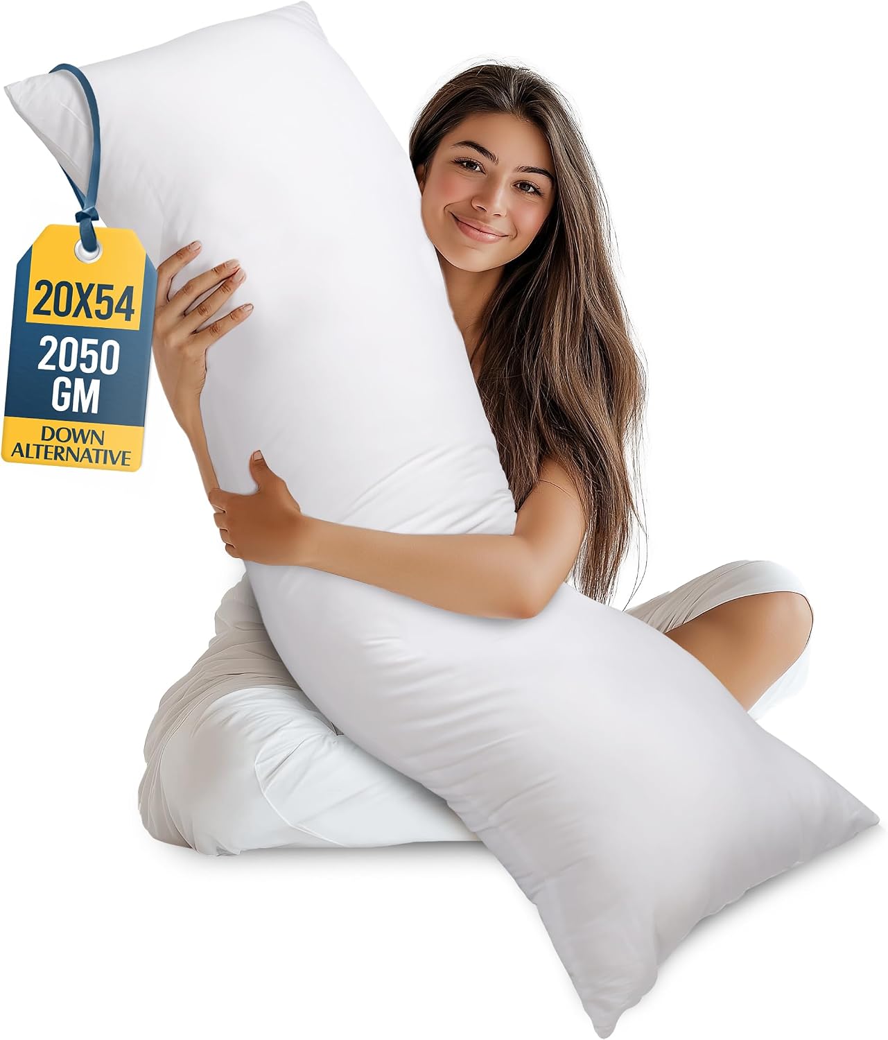 Utopia Bedding Full Body Pillow for Side Sleeper, White Long Pillow for Bed
