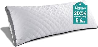 Oubonun Full Body Pillow for Side Sleeper, Adjustable Firm Long Bed Pillow