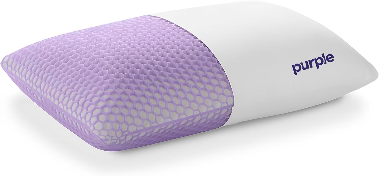 Purple Harmony Pillow, Medium Loft, Standard Size, Cooling Gel Neck Pillow