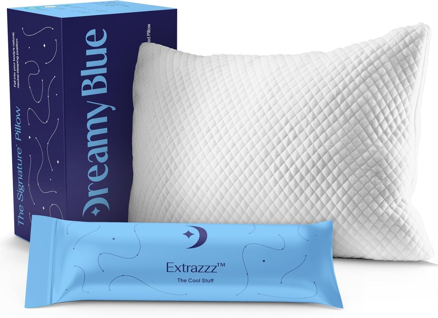 DreamyBlue Signature Adjustable Shredded Memory Foam Pillow, King
