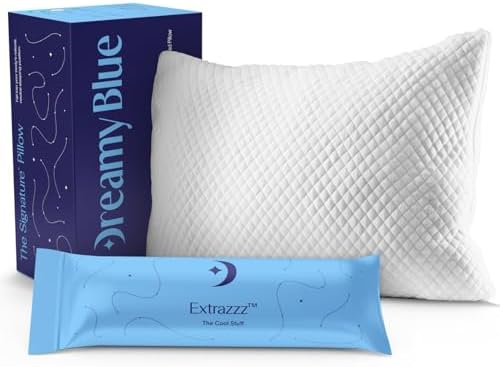 DreamyBlue Signature Adjustable Shredded Memory Foam Pillow (B09ZKFK4JD)