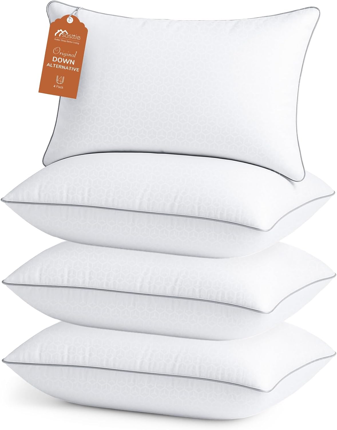 Sasttie Firm Pillows Queen Size Set of 4