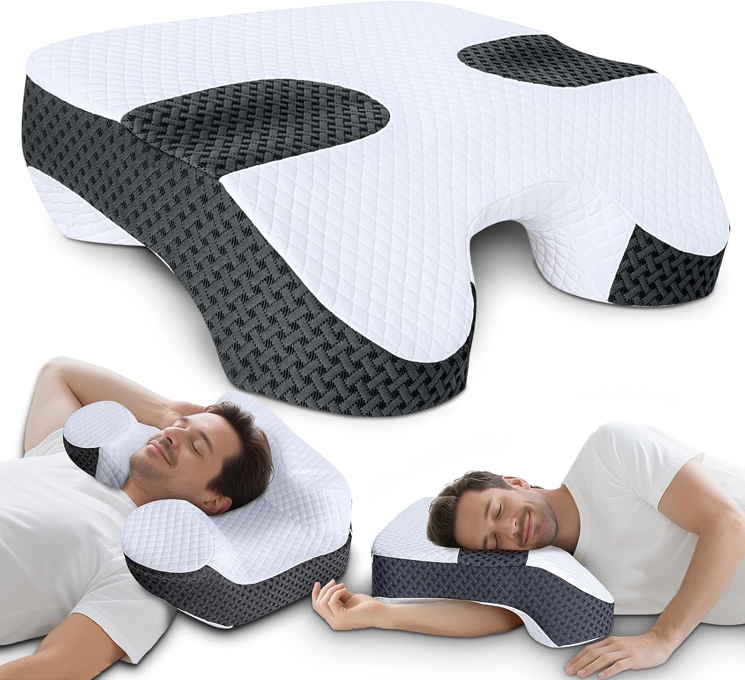 SAHEYER Side Sleeper Pillow with Arm Holes (B0FP2G3F49)