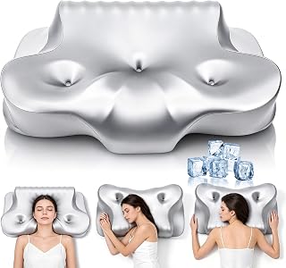 Dayme Memory Foam Pillows for Neck Support – Cooling Neck Pillow, Gray |...